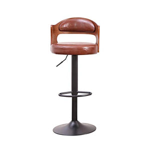 CSQ-Confortevole Household Sgabello Girevole, Widen Lo Schienale del Sedile Sedia Bancone Alto Sgabello può Regola Altezza con pedana Bar Stool Mobili Decorativi (Color : F)