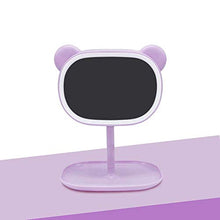 CFPPX Specchio Trucco con Luce LED, USB Ricaricabile Pieghevole Specchio Cosmetico, Makeup Mirror, Specchio da Rotazione a 360°,Viola,Bear2