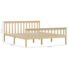 SKM Giroletto Legno Chiaro in Legno Massello di Pino 160x200 cm