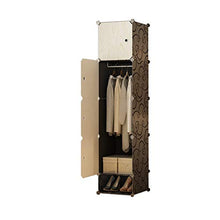 Armadio in stoffa fai da te portatile armadio modulare organizer cubo più profondo con asta per appendere Rollsnownow (dimensioni: 39 x 47 x 165 cm)
