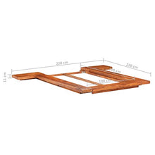 SKM Giroletto Futon Giapponese in Legno Massello Acacia 100x200 cm