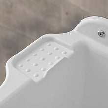 Pilozzo Lavatoio in Resina, 58x45 cm Bianco, con Portasapone, Ideale per Installazione a Muro