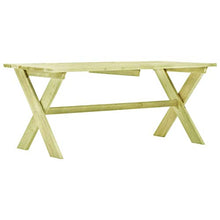 E E-NICES Tavolo da Giardino 170x73x70 cm in Legno di Pino Impregnato