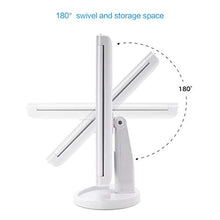 SeaNpem - Specchio da trucco a 22 LED, con ingrandimento 3X/2X e touch screen, per controsoffitto, ad alta definizione, per bagno o camera da letto, con rotazione di 180° bianco