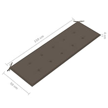 vidaXL Panca da Giardino con Cuscino 157 cm in Massello di Acacia