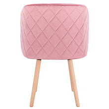 EUGAD 6X Sedie da Sala Pranzo Poltroncina Soggiorno in Velluto Poltrone Elegante per Cameretta Sala d’Attesa Gambe in Legno Rosa 0303BY-6