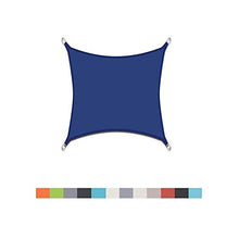 LINGXING Vela Ombreggiante, Tettuccio Parasole da Giardino Resistente all'Acqua Rettangolare 96,5% Blocco UV con Corda Libera (6X8m,Blu)
