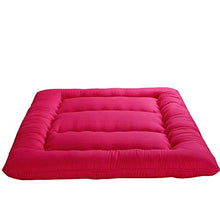 Futon Tatami Mat Materasso tradizionale giapponese Futon Classe 10cm Materasso per pavimento Tatami spesso Tappetino montato Dormitorio Cuscini per camera da letto Pieghevoli, Yoga, Rosa, 120 * 200 cm