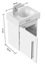 emotion ICONXS38CMLINKS000104DE - Lavabo con mobiletto, in Legno, 38 x 41 x 28 cm, Colore: Antracite Lucido