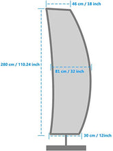 Nasharia Copertura per ombrellone, 280cm Fodera Protettiva per Ombrellone 210D Oxford Anti-UV Onbrellone da Giardino Coperture, Impermeabile Resistente allo Strappo, con cordicella in basso, cerniera