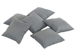 CLP Set 6 pz Cuscini Decorativi per Arredo Esterno I Cuscini Onamentali Giardino Balcone per Divani E Poltrone Quadrati (45 x 45 CM), Colore:Grigio Ferro