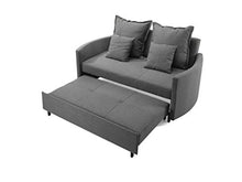 Divano Nordic trasformabile Letto in Tessuto Grigio