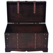 Baule in legno vintage con chiusura in metallo per casa, soggiorno, camera da letto, caffetteria, bar, hotel