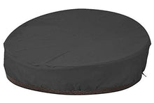 AMGJ Copertura per Divano Letto Rotondo da Giardino, Copertura per Mobili da Giardino per Esterni 420D Oxford Panno Impermeabile 90"x85"x16"/33", Nero