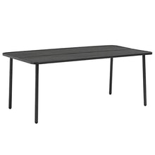 vidaXL Tavolo da Pranzo da Esterni Acciaio 180x90x72cm a Doghe Grigio Giardino