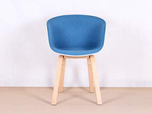 T0t0ro un set di 2/4 accogliente sedia da bagno, poltrona, cucina/soggiorno/balcone sedia con gambe in legno massello di faggio, stile nordico, confortevole cuscino spugna schienale e sedile (4, blu)