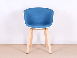 T0t0ro un set di 2/4 accogliente sedia da bagno, poltrona, cucina/soggiorno/balcone sedia con gambe in legno massello di faggio, stile nordico, confortevole cuscino spugna schienale e sedile (4, blu)