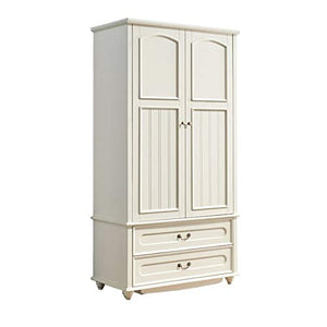 SuDeLLong Armadio Cassetto per stoccaggio Tipo Camera da Letto casa Armadio per Bambini Armadio a Due Porte Armadio Semplice Piccolo Armadio Armadio Anta (Colore : White, Size : 220x60.2x110.6cm)