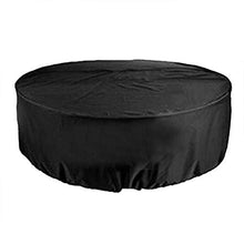 Changor, copertura per tavolo da patio con cordoncino in nylon 210d Oxford, colore nero
