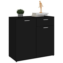 XHCP Credenza, Comodino, Comodino, cassettiera per la casa Soggiorno Camera da Letto Bianco Lucido 80x36x75 cm truciolare
