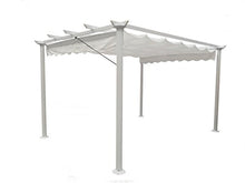 Michele Sogari & C. Srl Gazebo Pergola da Giardino 3X4 Telo in Poliestere 200 Grammi e Struttura in Alluminio (Bianco)