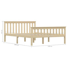 SKM Giroletto Legno Chiaro in Legno Massello di Pino 140x200 cm