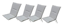 XONE Kit 4 Cuscini per Poltrone Set Riccione 90x40x4cm | Quattro Cuscini Imbottito Sedia Riccione in Poliestere
