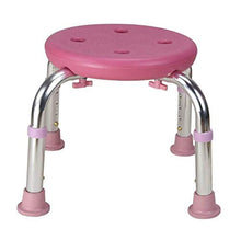 WEIJINGRIHUA Sgabello da Doccia Sedile da Bagno per Bambini con Foro di Scarico, Sedile Rotondo Regolabile per Adulti - Sedile Addensato, (Color : Pink)