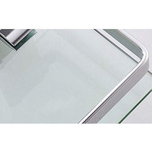 YF-SURINA Mensola per doccia Mensola per bagno in vetro a 1 livello Mensola in vetro temperato spesso Scaffale a parete in alluminio Scaffali per la cucina Foratura 24 pollici Yb C-23,35 cm,35 cm