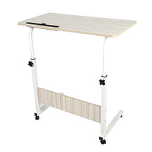 Ejoyous Tavolino per Computer per Divano Letto, Scrivania per Computer Portatile con Slot per Tablet per Soggiorno in Camera da Letto, Laptop Table Tavolino Altezza Regolabile(Acero Bianco)