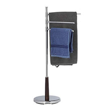 Relaxdays 10022550 Portasciugamani Orientabile Portasalviette da Terra Cromo 3 Bracci Autoportante HxLxP 90 x 44 x 26 cm Argento
