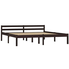 SKM Giroletto Marrone Scuro in Legno Massello di Pino 160x200 cm (21.74kg)