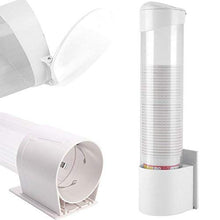 DOBO Porta Bicchieri in plastica Rigida da Parete Dispenser Tazze di plastica Due modalità di Fissaggio a Slitta su Piastra Adesiva Compresa o con Viti