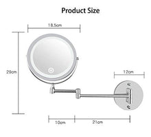 XYSQWZ Specchio da Trucco con Specchio Ingranditore 10x, Specchi da Parete Rotazione di 360 Gradi Specchio Ingranditore Specchio Flessibile 10x Specchio Double Face Caricatore USB