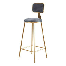 LWW Sedie, sgabelli da bar Retro Cucina con schiene Restaurant Lounge Chair semplice barra sedia Sgabello Alto,Grigio,Grande