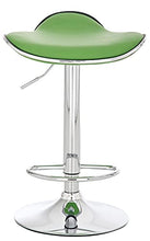 CLP Set 2 Sgabelli Bar Shanghai in Similpelle I Sgabelli Alti Cucina Girevoli E Regolabili 60-80CM, Colore:Verde