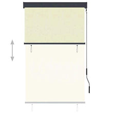 vidaXL - Tenda avvolgibile per esterni, 100 x 250 cm, colore: bianco crema