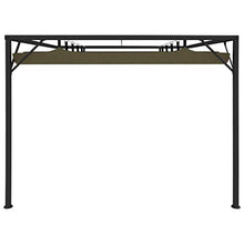 vidaXL Gazebo da Giardino con Tetto Retrattile 3x3 m Talpa 180 g/m²