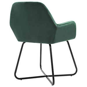 GOTOTOP 2 pz Sedie da Pranzo in Velluto 61 x 61 x 84 cm Sedia Poltroncina da Sala Pranzo Sedie Moderne da Cucina con Schienale e Braccioli per Camera da Letto Soggiorno-Verde