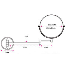 SHY Supporto da Parete per Specchio cosmetico, Specchio per Il Trucco Ingrandimento 3X Specchio cosmetico a Doppia Faccia Specchio da Bagno da Barba in Camera da Letto