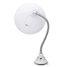 Suading Specchio Rotondo da Bagno con Specchio Cosmetico Illuminato un Specchio 10X con Specchio Girevole un 360 Gradi, Flessibile