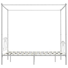 BIGTO - Struttura per letto a baldacchino, in metallo, per camera da letto, stile bianco, 140 x 200 cm