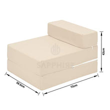 G&H - Materasso pieghevole pieghevole con rivestimento rimovibile, per divano letto e poltrona, letto singolo pieghevole