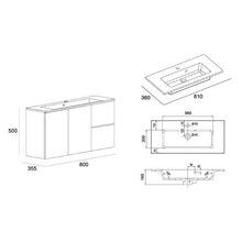 taviani Mobile da Bagno Sospeso con Lavabo 80x35cm in MDF Urano Grigio Opaco