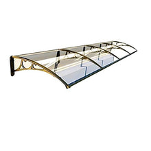 BGSFF Türverdeck, Markise im Freien Patio Veranda Markise Schutzabdeckung Tiefe 60/80cm Aluminiumlegierung Halterung für Gartenveranda Fenster Garage (Farbe: Clear, Größe: 60X300cm)