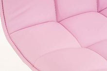 CLP Sgabello Lavoro Peking in Similpelle I Sgabello Ufficio Imbottito I Sgabello Studio, Colore:Rosa