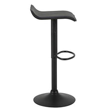 WOLTU BH159sz-2 Sgabelli da Bar Girevole Sedia per Cucina Rivestimento in Ecopelle Lift Gas Metallo Nero 2 Pezzi