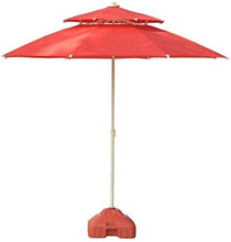 Ombrelloni da giardino ombrellone Ombrellone 7.5ft / 9ft Double Top Ombrellone, Ombra esterna Sdraio for la spiaggia / piscina / Ombrelloni da giardino tondo protezione solare (Colore: Rosso, Dimensio