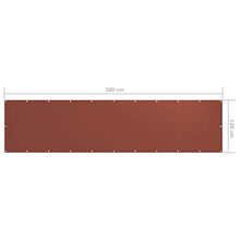 Tidyard Paravento Balcone Copertura per Balcone Idrorepellente con Occhielli Resistente a Los rayos UV frangivento Protezione da Raggi Terracotta 120x500 cm Tessuto Oxford