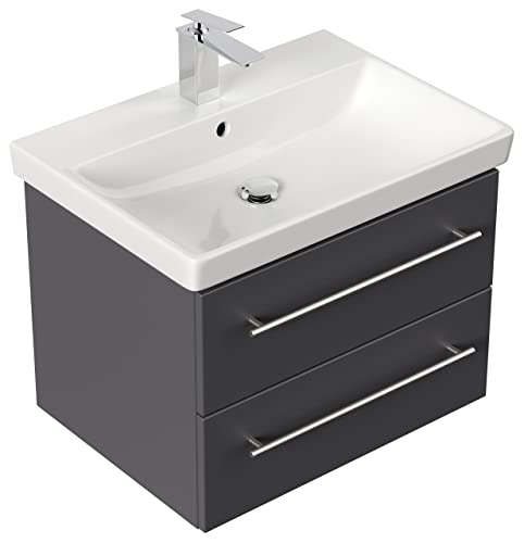 Mobile bagno con lavabo Villeroy & Boch Avento 65cm antracite satinato